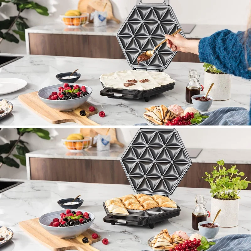 Princess Samosa & Snack Maker - für 24 Samosas in einem Vorgang in 10-15 min, 1200 Watt, Bakelit,
