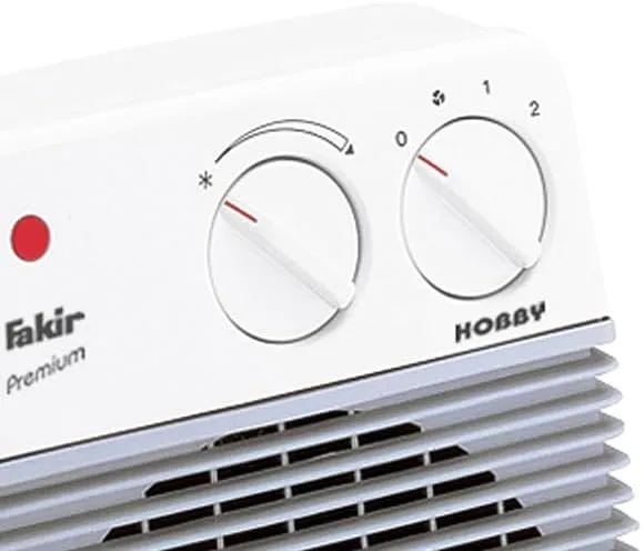 Fakir HL 600 Hobby - Heizlüfter, Heizlüfter Bad, Heizlüfter energiesparend, 2 Heizstufen, Heizlüfter