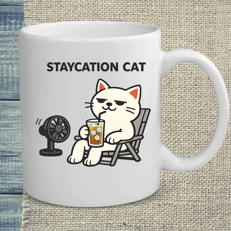 STAYCATION CAT - Tasse