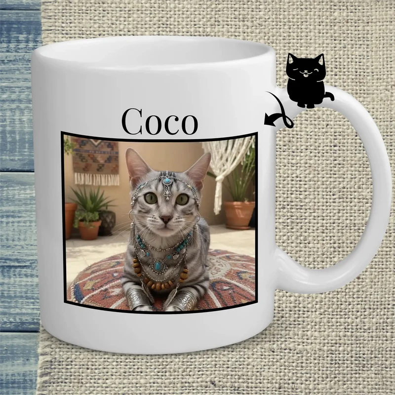 Katze und Name - Tasse