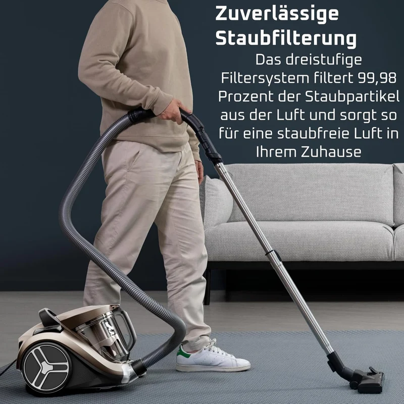 Rowenta RO4B50 Compact Power XXL Animal beutelloser Bodenstaubsauger | 900 Watt | 3-stufiges Filters
