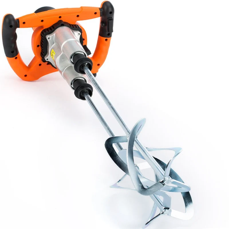 Deuba Doppel Rührwerk 1800 Watt bis 90L ergonomisch 2-Gang-Getriebe M14 Mörtelrührer Mischer