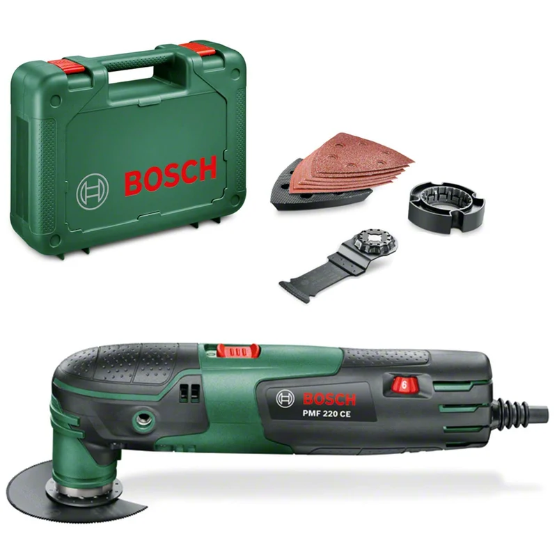 Bosch Home and Garden Multifunktionswerkzeug PMF 220 CE (220 Watt, für Starlock Zubehör, im Koffer),