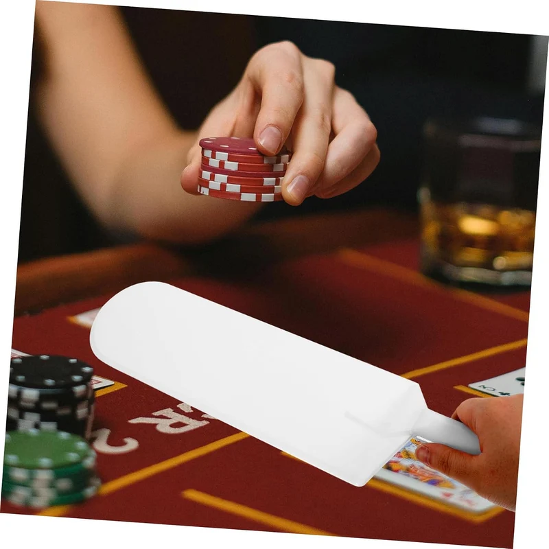 Toyvian Rote Kunststoff Spielkarten Schaufel für Poker und Kartenspiele 46.00X10.00X6.50CM Rot, 46.0