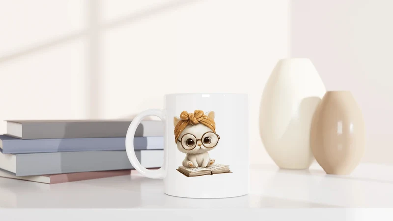 Lesekatze - Tasse