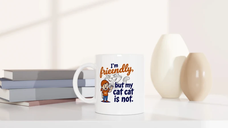 I'm friendly, but my cat ist not - Tasse