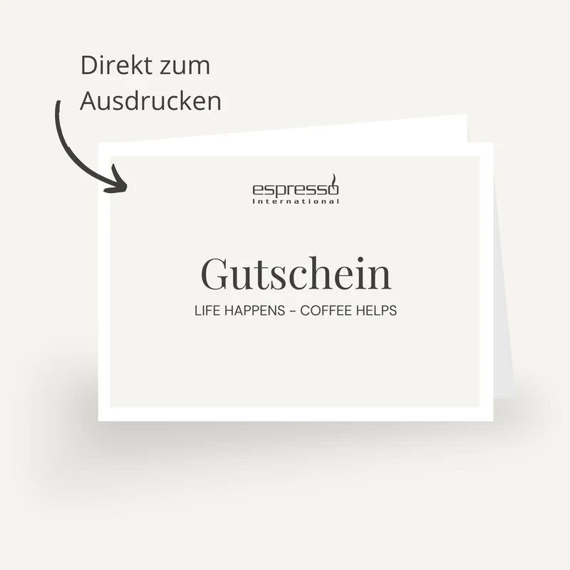 Kaufgutschein zum Download - Für echte Kaffeeliebhaber