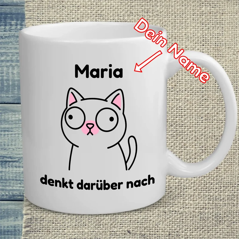 denkt darüber nach - Tasse
