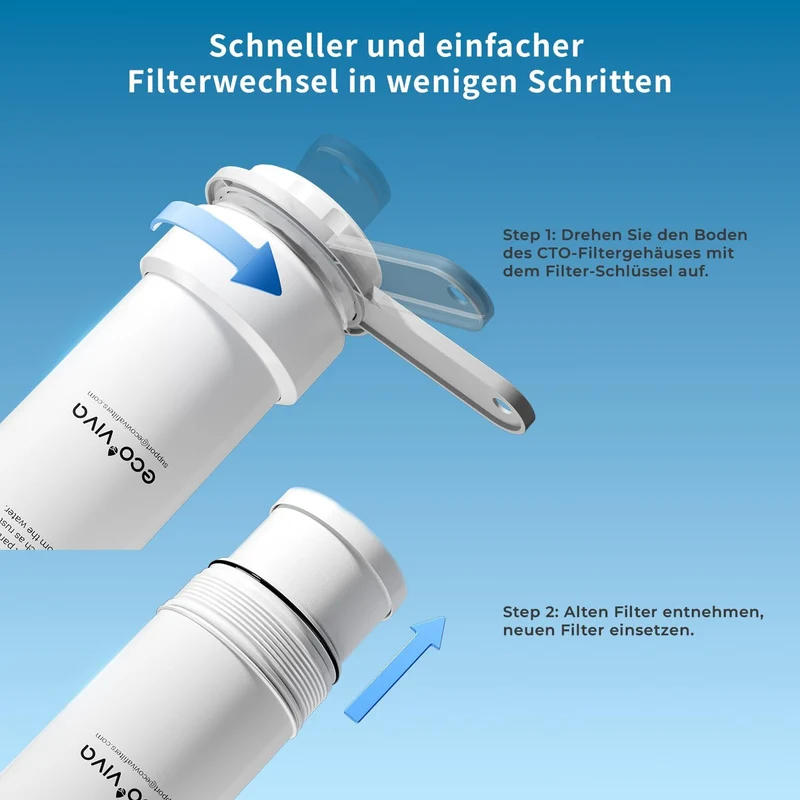 Ecoviva-Ersatz-CTO-Filterkartusche für das Umkehrosmoseanlage RO800G/1000G