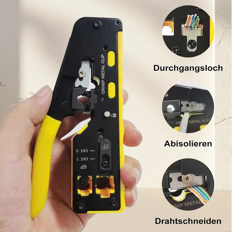 RJ45-Crimpwerkzeug Set 32-teilig – für CAT5/CAT6/CAT7