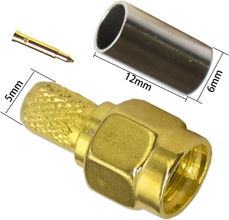 SMA-Stecker und Koaxialkabel-Crimpwerkzeug, RG58-Kabel für SMA-WLAN-Antennenverlängerungskabel, 10 S