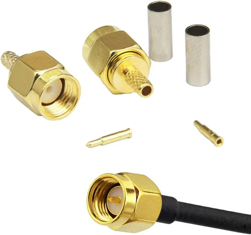 SMA-Stecker und Koaxialkabel-Crimpwerkzeug, RG58-Kabel für SMA-WLAN-Antennenverlängerungskabel, 10 S