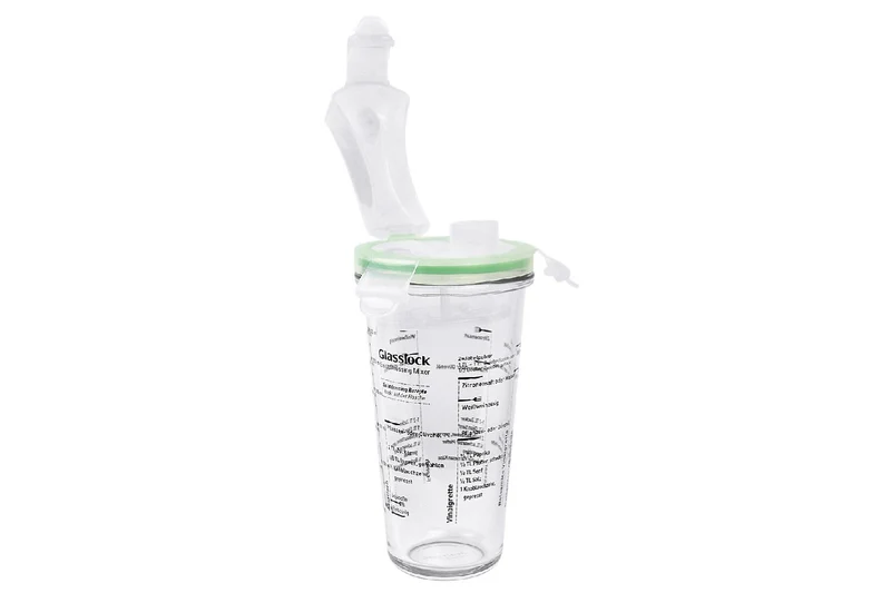 Dressingshaker aus Glas 450 ml, mit Rezepten