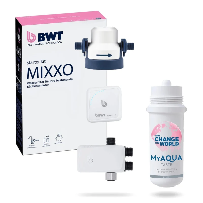BWT MIXXO TASTE Starter Kit | Wasserfilter Wasserhahn, inklusive Filterkartusche, Taste