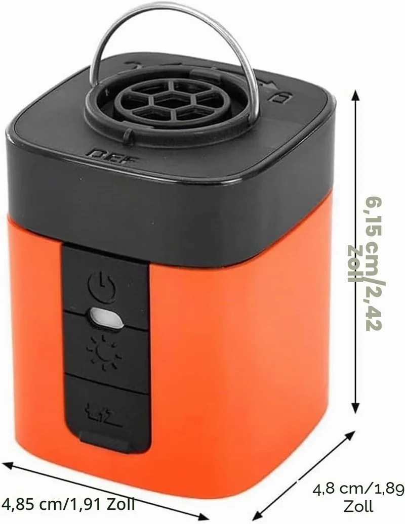 Airburst Pro – Compact Electric Pump with Vacuum & Led Light, Elektrische Luftpumpe mit 5 Düsen, Tra