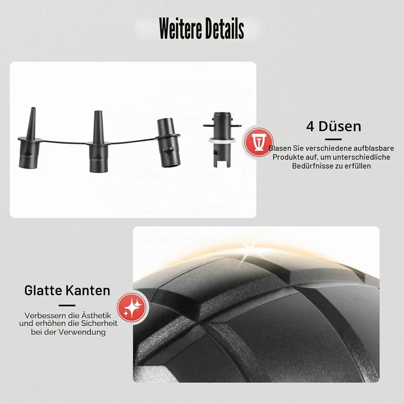 600W Elektrische Luftpumpe Pumpe Elektropumpe für Aufblasbare Air Track Matte Luftmatratze Flösse Bo