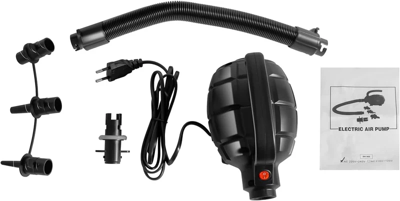 600W Elektrische Luftpumpe Pumpe Elektropumpe für Aufblasbare Air Track Matte Luftmatratze Flösse Bo