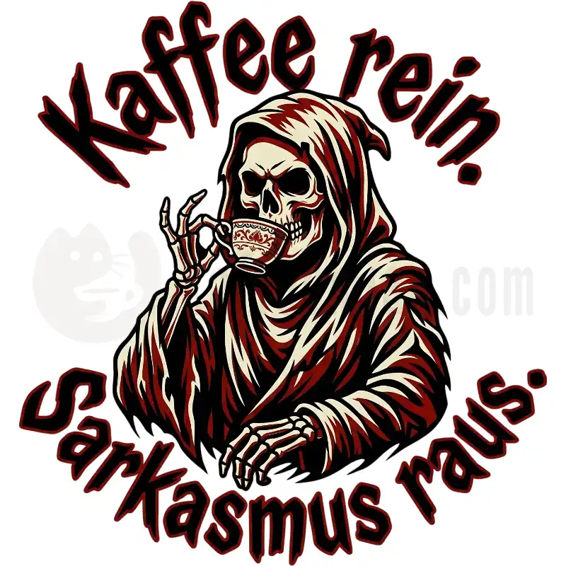 Kaffee rein. Sarkasmus raus - Tasse