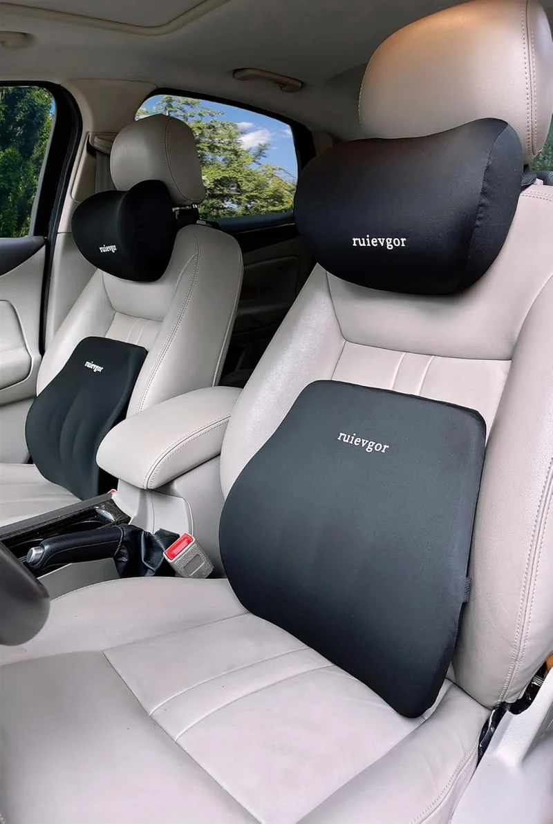 Auto-Lendenwirbelstützkissen und Nackenkissen-Set Lindert effektiv Kopf- und Taillen-Ermüdung. Serie