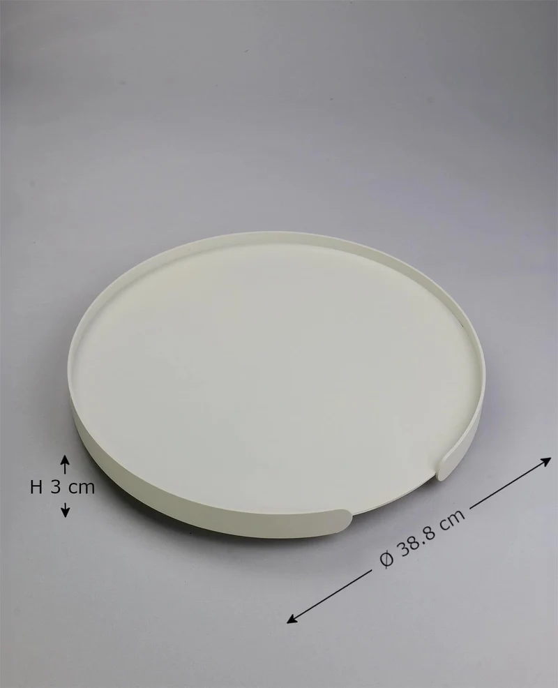 LILO Deko Tablett rund, Serviertablett aus Aluminium, Mint, Mint
