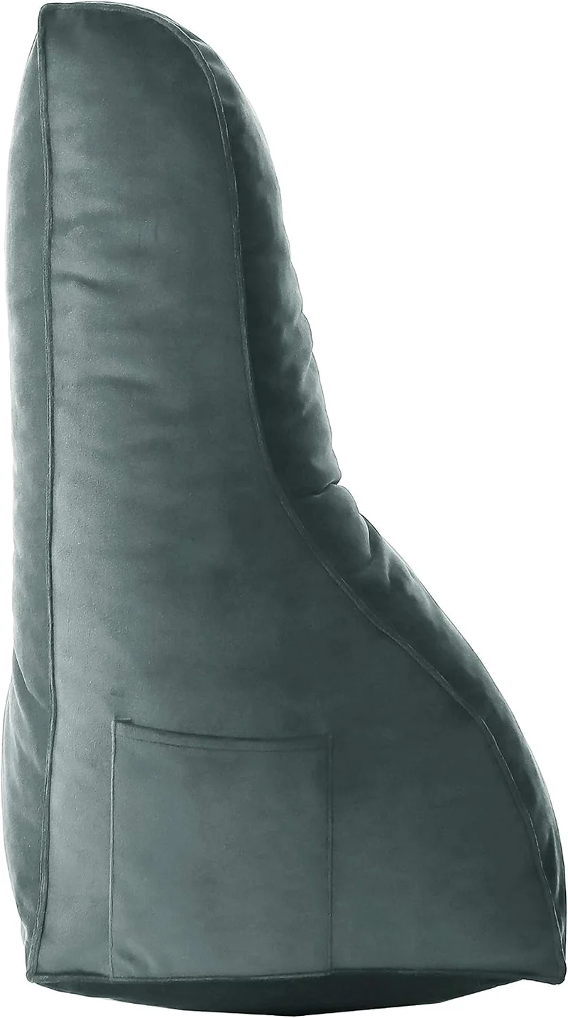 Johnear Rückenkissen Samt ergonomisch für Sofa & Bett (Grau, 160cm) Grau 160cm, Grau 160cm