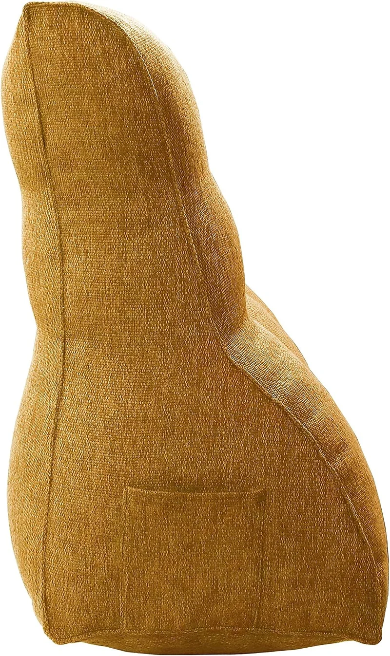 Johnear Rückenkissen Ergonomisch Gekrümmt für Sofa & Bett (Gelb, 120cm) Gelb 120cm, Gelb 120cm