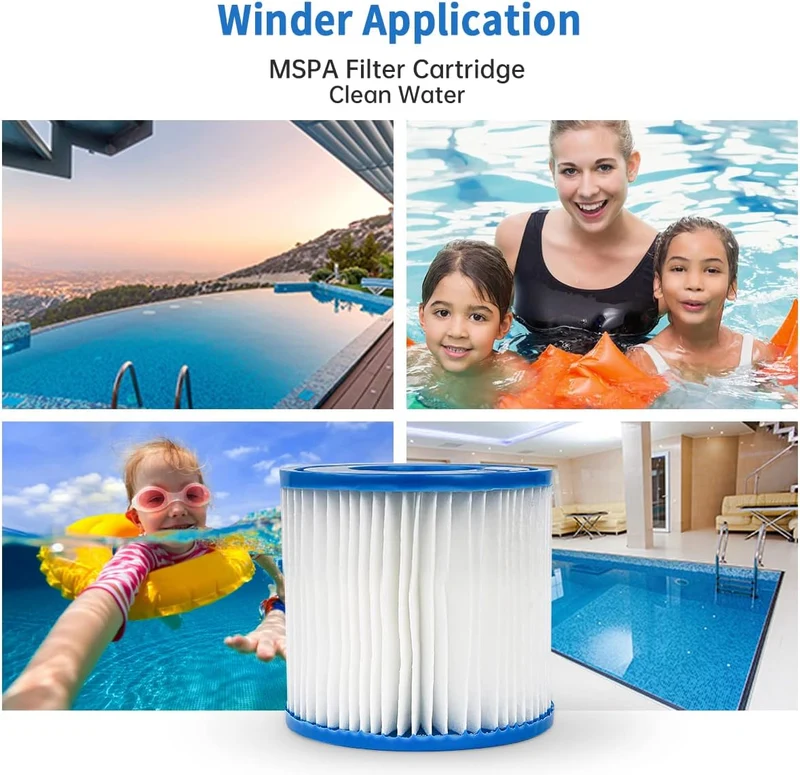 YanBan Schwimmbad-Filterkartusche kompatibel mit Best-Way 58381 Filterpumpe, 6 Stück Ersatzfilter ko
