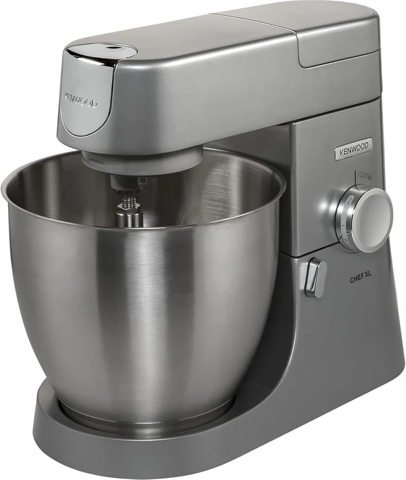 Kenwood Chef Knetmaschine Planetaria, Silber Rührmaschine + Mixer + Fleischwolf 6.7 grau Bundle mit