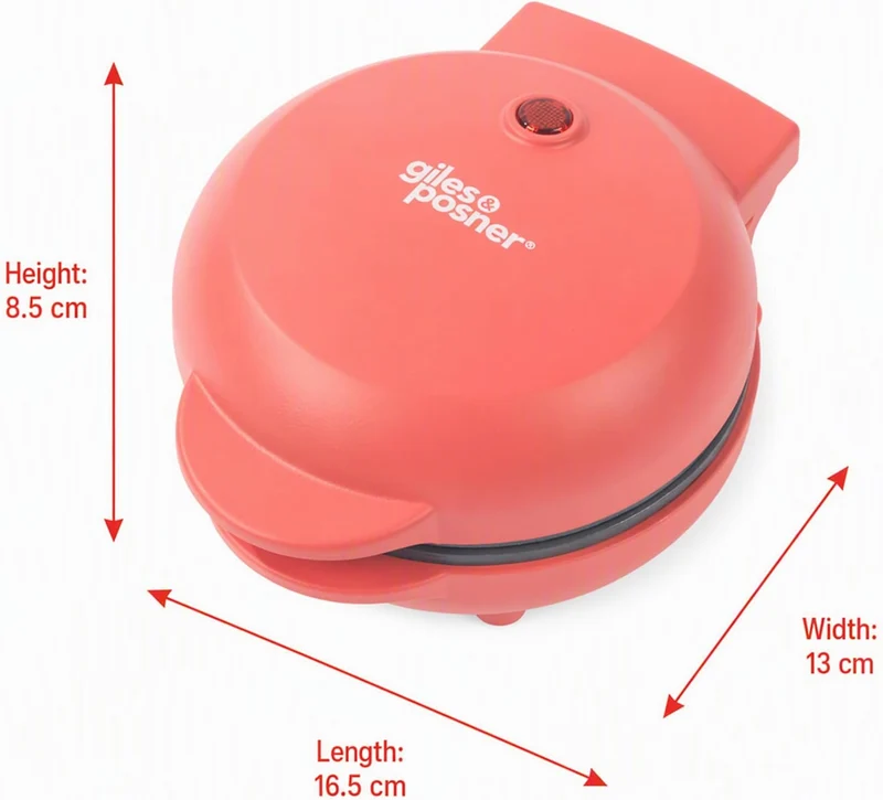 Giles & Posner Funfair Mini-Donutmaker, 3 Donuts, 550 W Einheitsgrösse Red, Einheitsgrösse Red