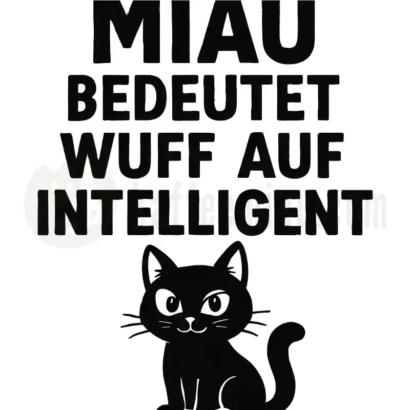 Miau bedeutet Wuff auf intelligent - Tasse