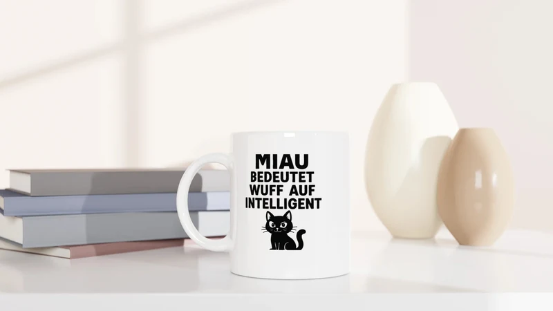 Miau bedeutet Wuff auf intelligent - Tasse
