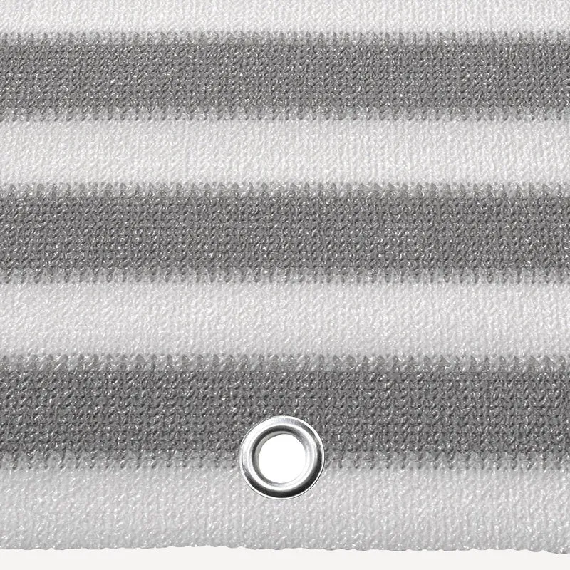 CelinaSun Sichtschutz Balkon 0,9 x 5 m Streifen hellgrau weiss HDPE Zaunblende mit Kabelbinder atmun