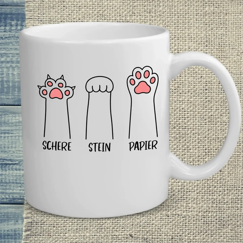 Schere Stein Papier - Tasse
