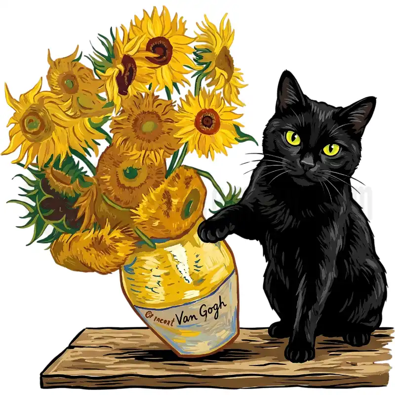 Van Gogh Katze - Tasse