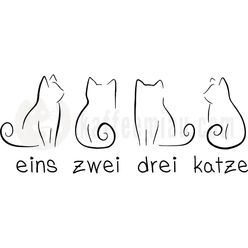 Eins Zwei Drei Katze - Tasse