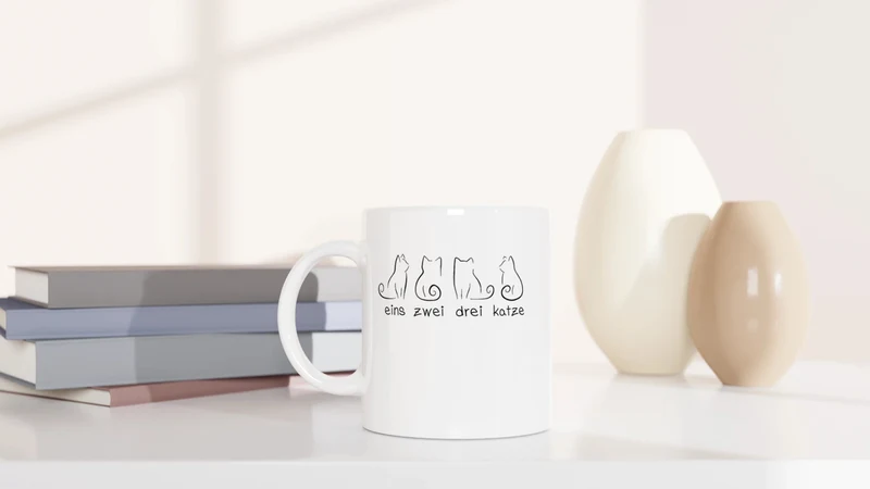 Eins Zwei Drei Katze - Tasse
