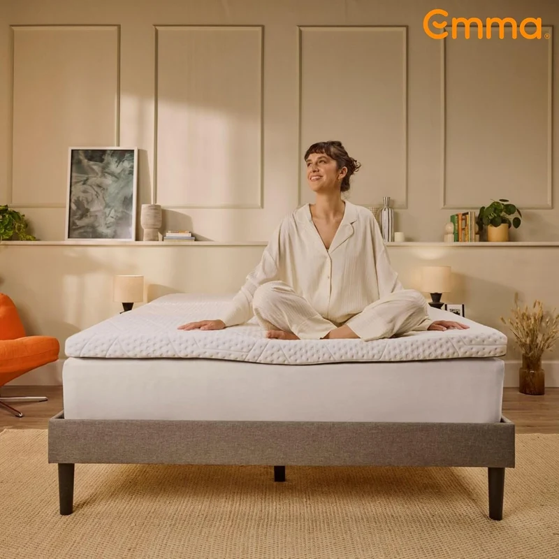 Emma Premium-Matratzenauflage 90 x 200 cm, 8 cm | 2 temperaturausgleichende & Feste Schichten | HRX-