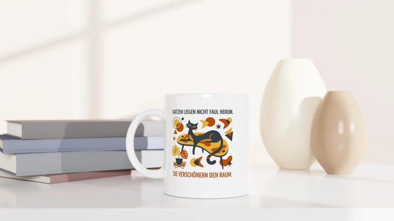 Katzen verschönern den Raum - Tasse