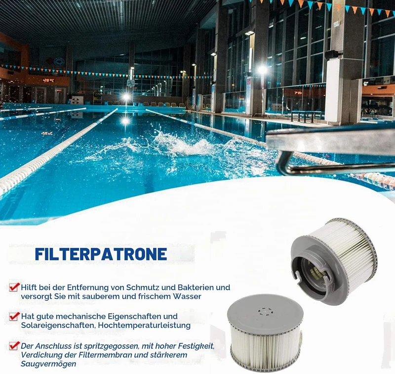 MSPA Filterkartuschen für alle Modelle von, Spas, Swimming Pools, Filterkartuschen mit Netz für MSpa