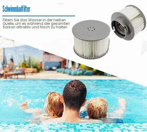 MSPA Filterkartuschen für alle Modelle von, Spas, Swimming Pools, Filterkartuschen mit Netz für MSpa