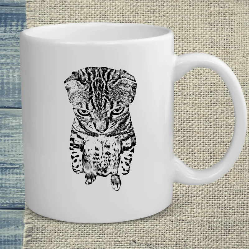 Bengal Black and White - Tasse