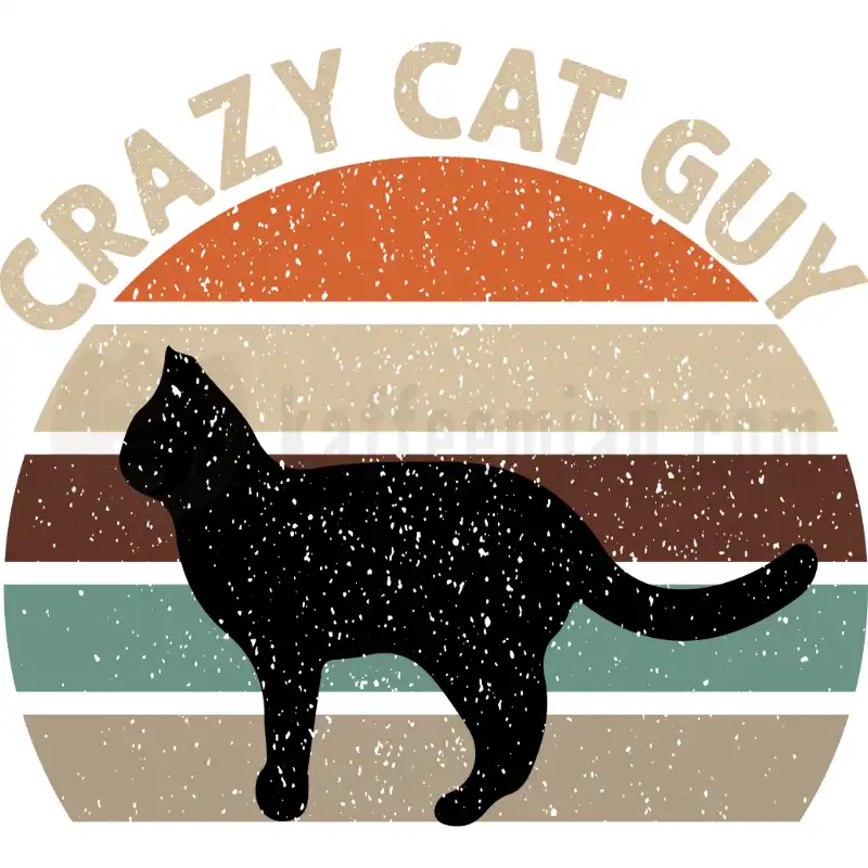 Crazy Cat Guy - Retro - Tasse