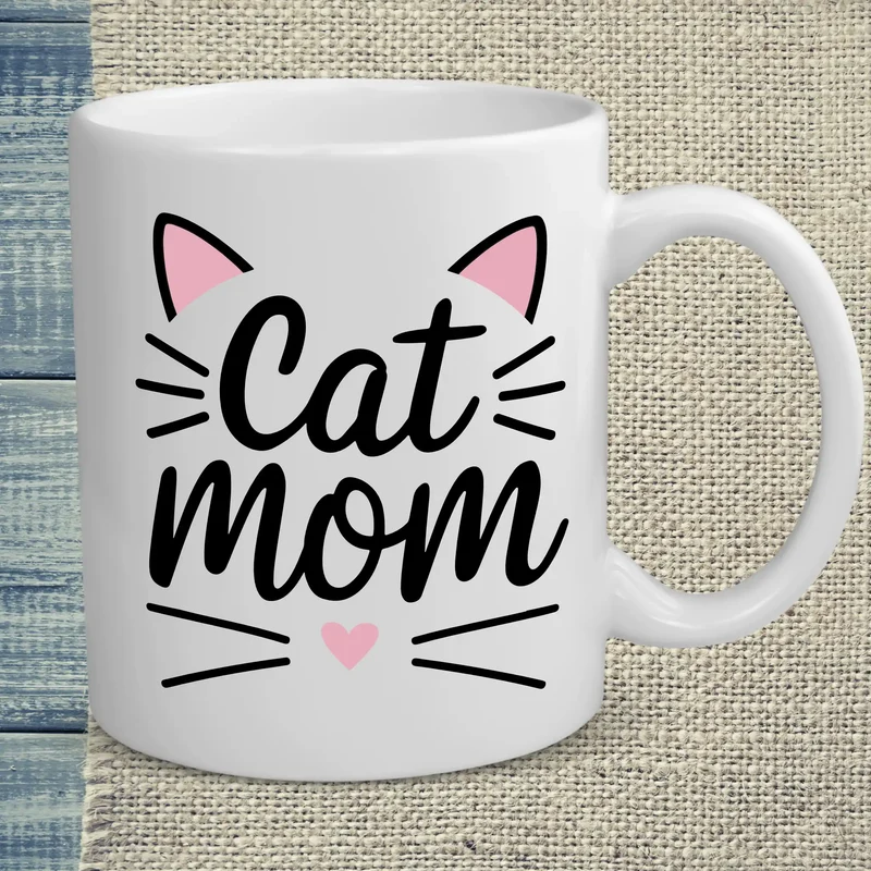 Cat Mom Pink - Tasse