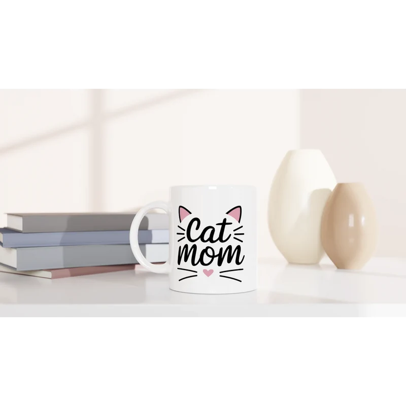 Cat Mom Pink - Tasse