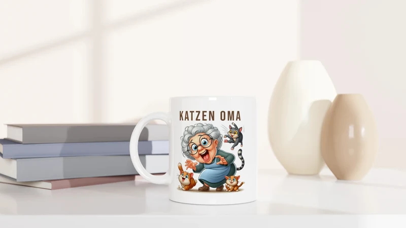 Lustige Katzen Oma - Tasse