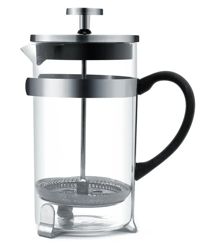 Kaffeebereiter Frenchpress aus Borosilikatglas/Edelstahl 800 ml. 6 Tassen