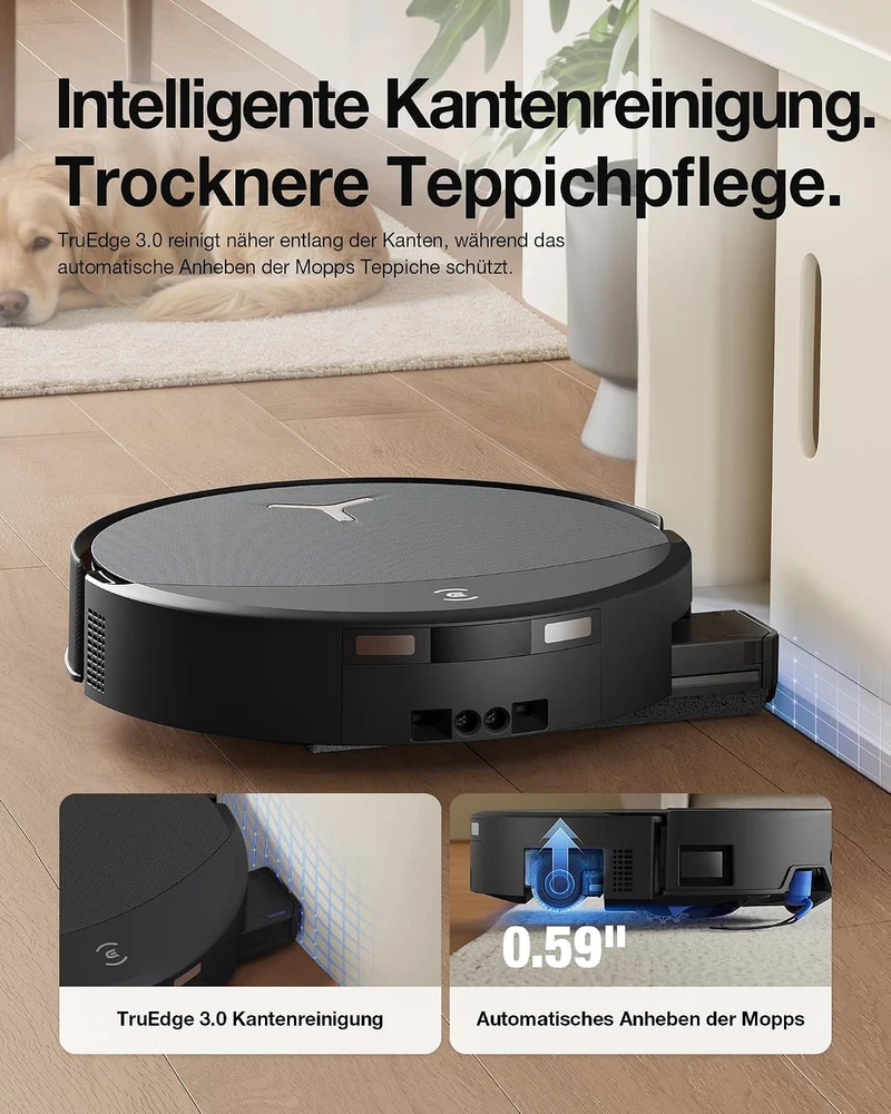 ECOVACS DEEBOT T90 PRO Omni Saugroboter mit Wischfunktion, Roboterstaubsauger 30.000 Pa, Schnelllade
