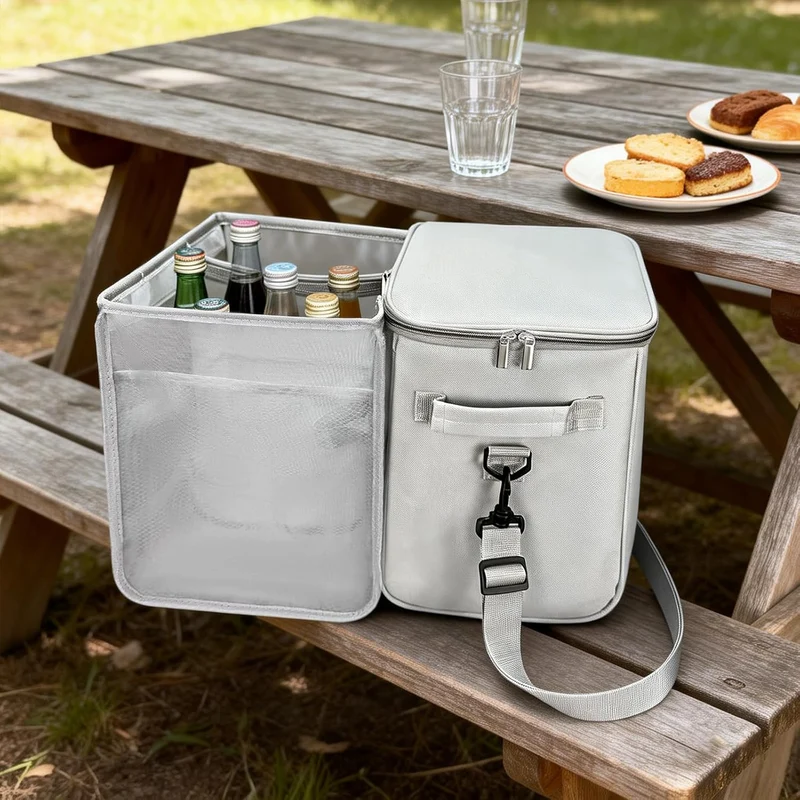 Kühltasche Isoliertasche Grau für Bogg Bag Strandtasche, Thermotasche Nass Trockentrennung Picknickt