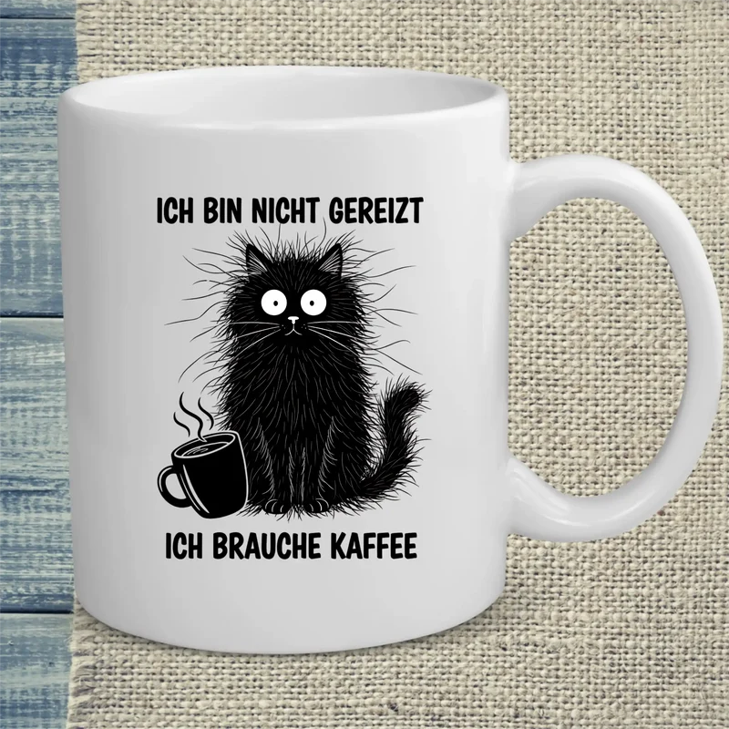 Gereizte Katze - Tasse