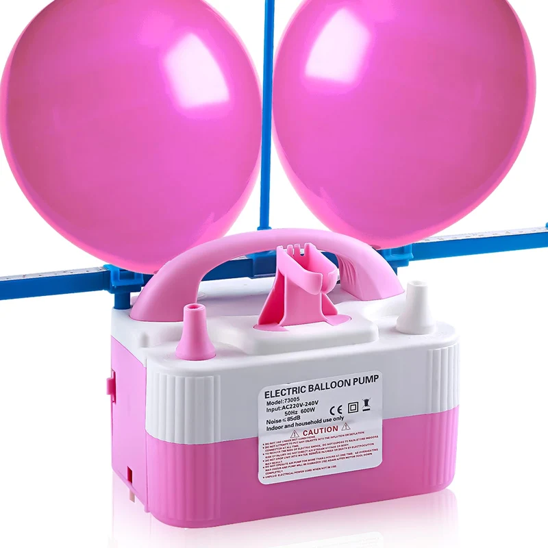Luftballonpumpe Elektrisch,600W Elektrische Ballonpumpe Luftpumpe für Ballons,Doppeldüse Inflatorgeb